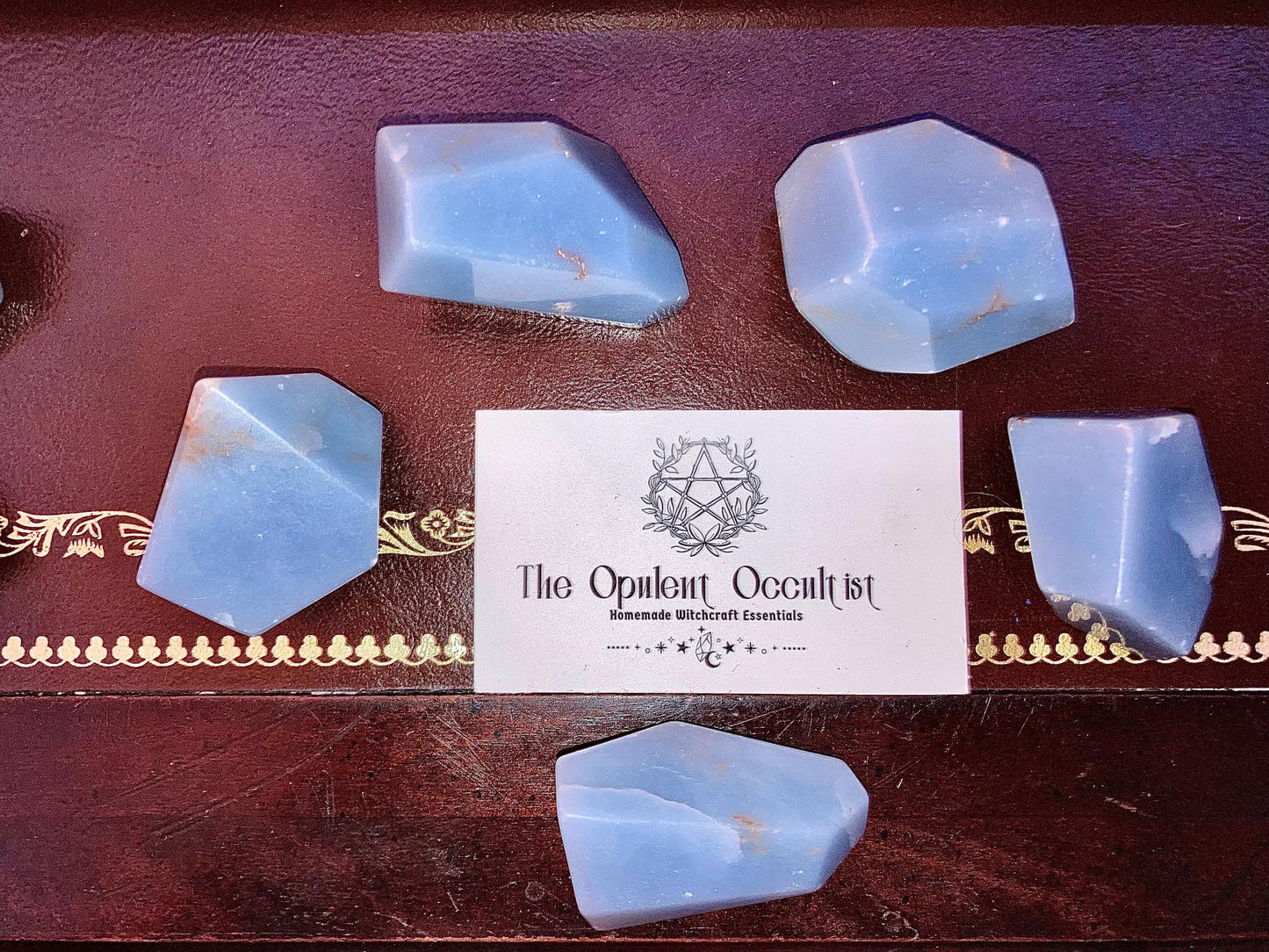 Blue Angelite Free Form Crystals