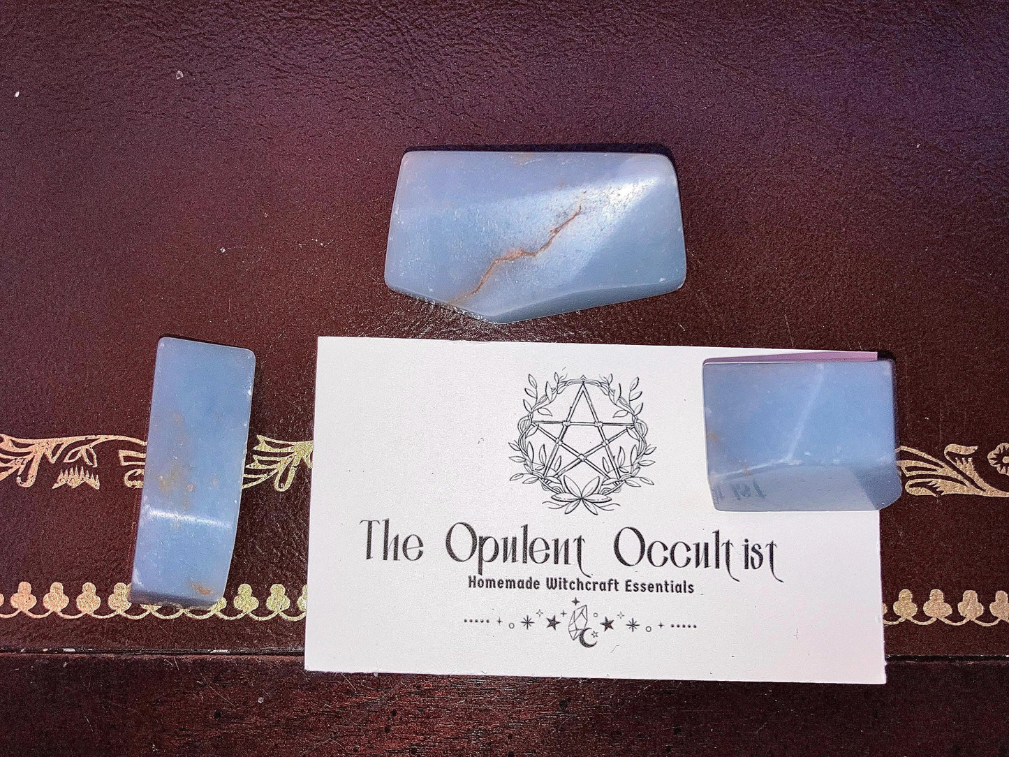 Blue Angelite Free Form Crystals