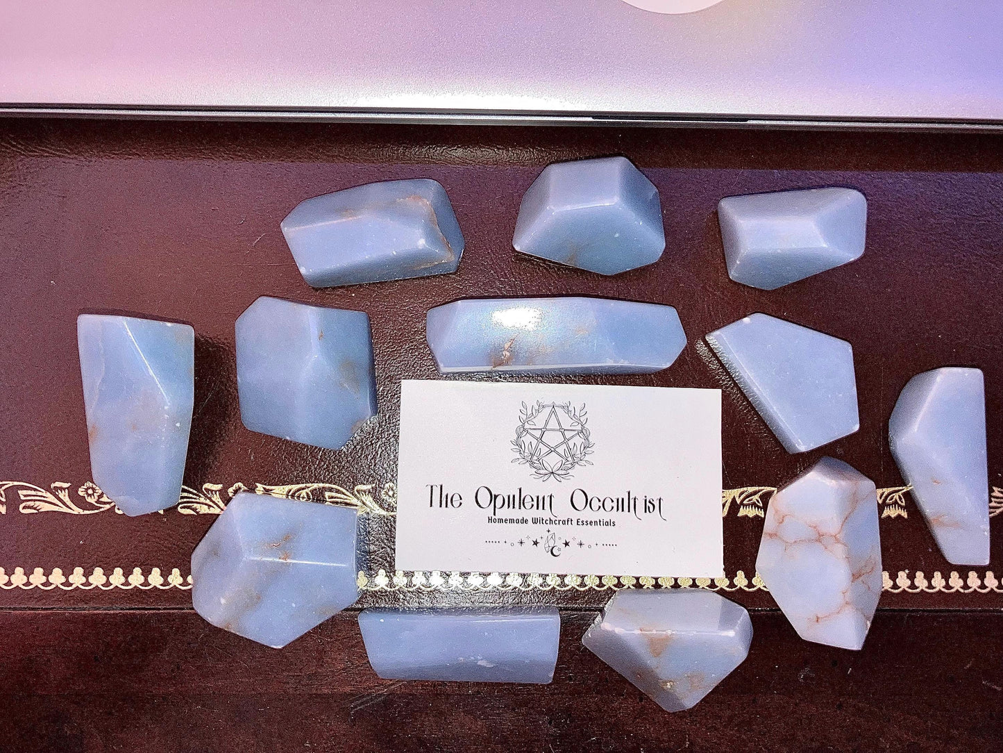 Blue Angelite Free Form Crystals