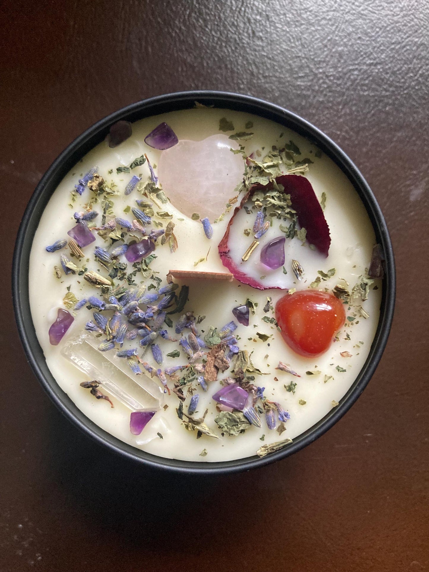 LIMITED EDITION Safe Childbirth Crystal & Herb Intention Candle