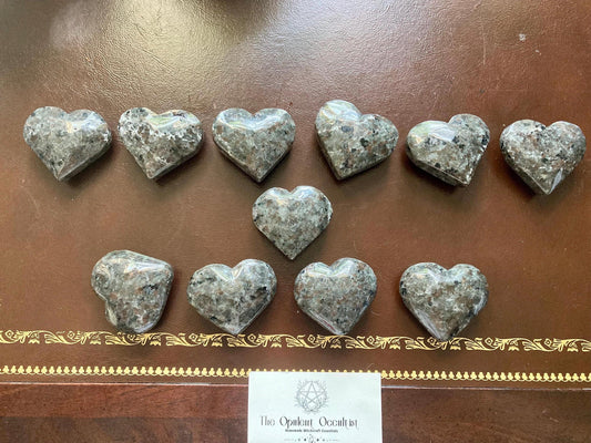 UV Reactive Yooperlite Crystal Hearts