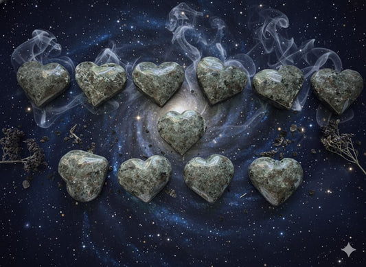 UV Reactive Yooperlite Crystal Hearts